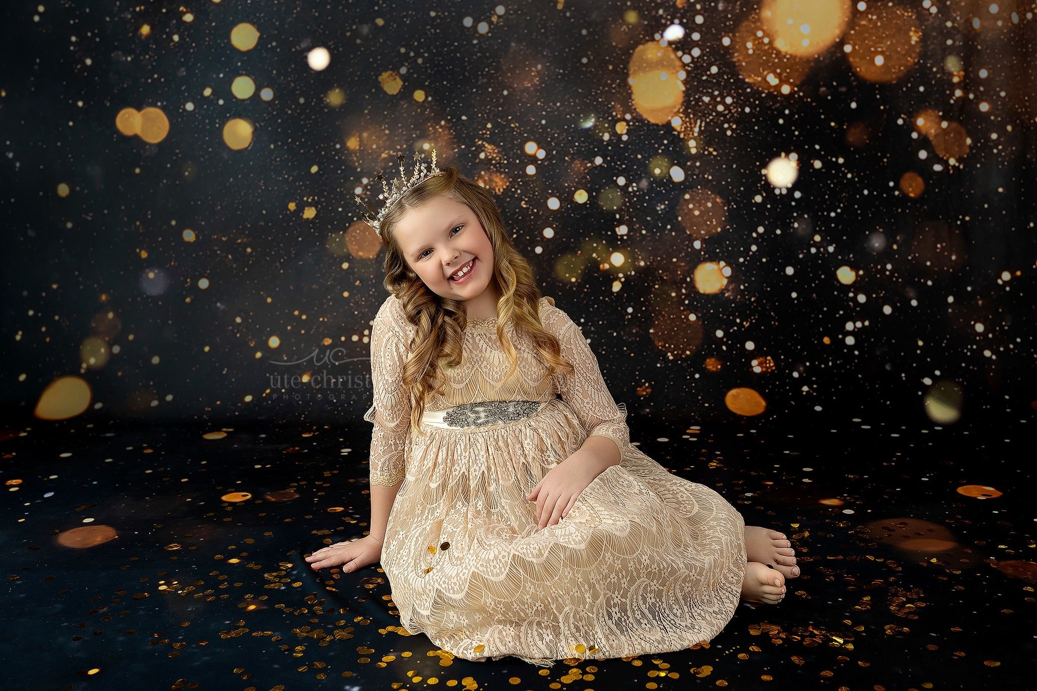 Glitzer-Bokeh-Fotohintergrund Golden funkelnde Glitzerlichter Bokeh-Fotohintergrund MRR9-54