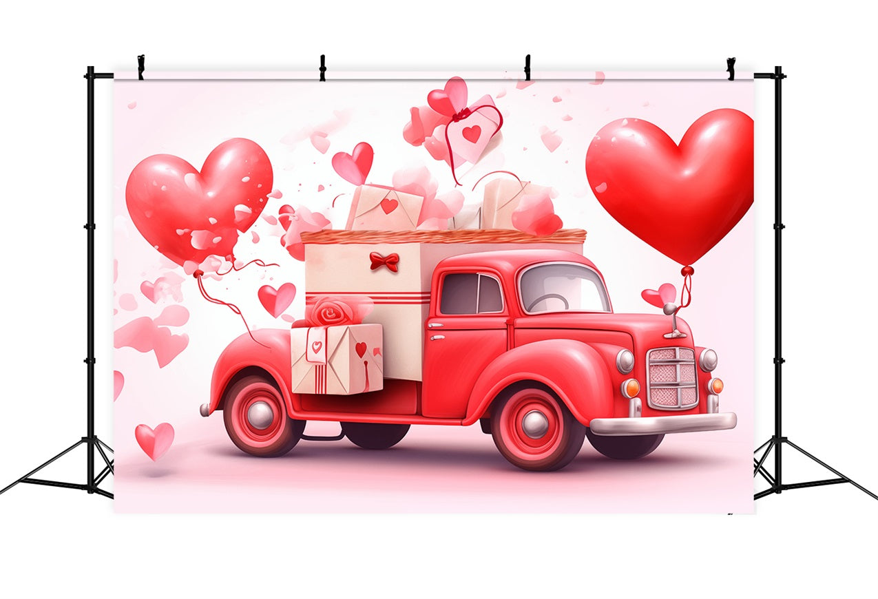 Valentinstag Backdrops Herz Ballon Vintage Truck Backdrop BRP1-157