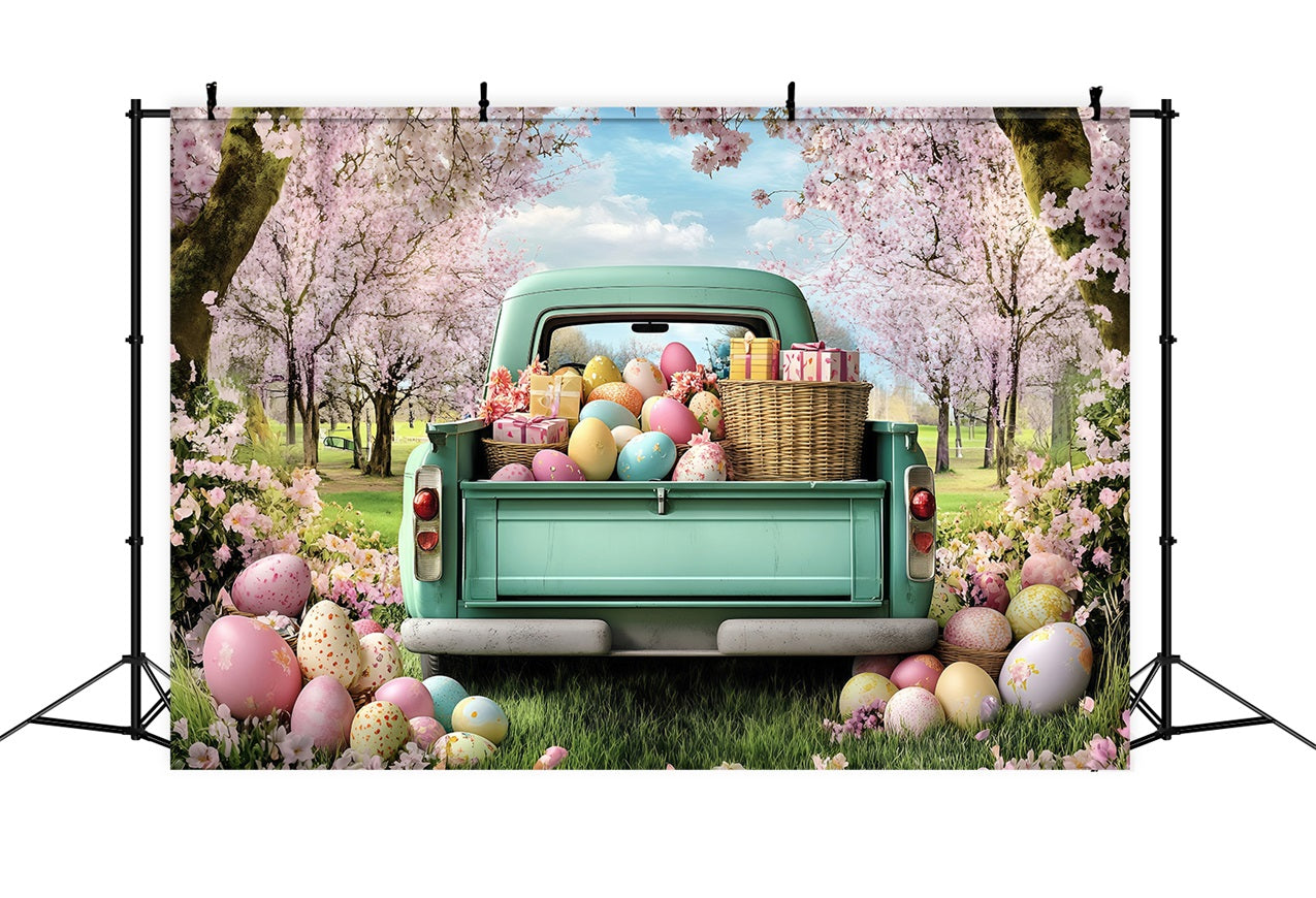 Ostern Backdrops Fotos LKW Blühende Kirschbäume Backdrop BRP1-265