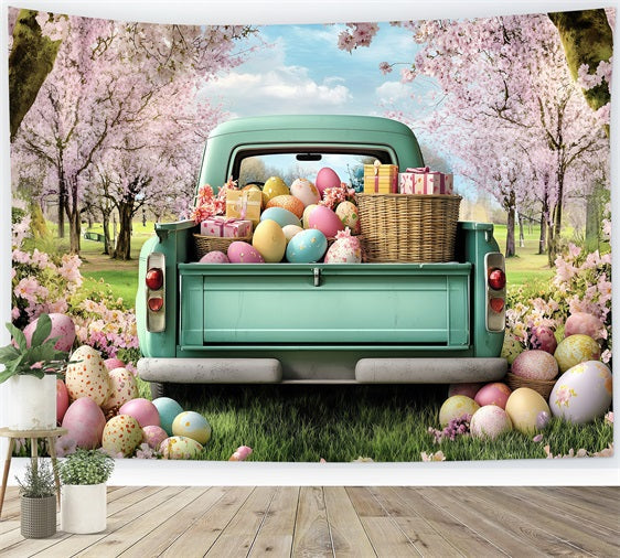 Ostern Backdrops Fotos LKW Blühende Kirschbäume Backdrop BRP1-265