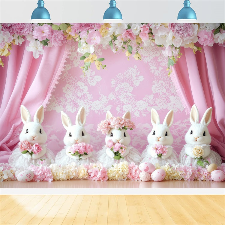 Backdrop Ostern Rosa Hase Feier Backdrop BRP1-275