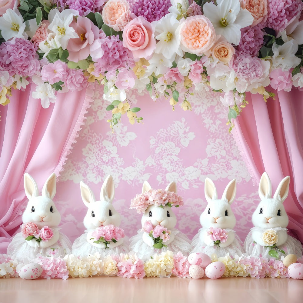 Backdrop Ostern Rosa Hase Feier Backdrop BRP1-275