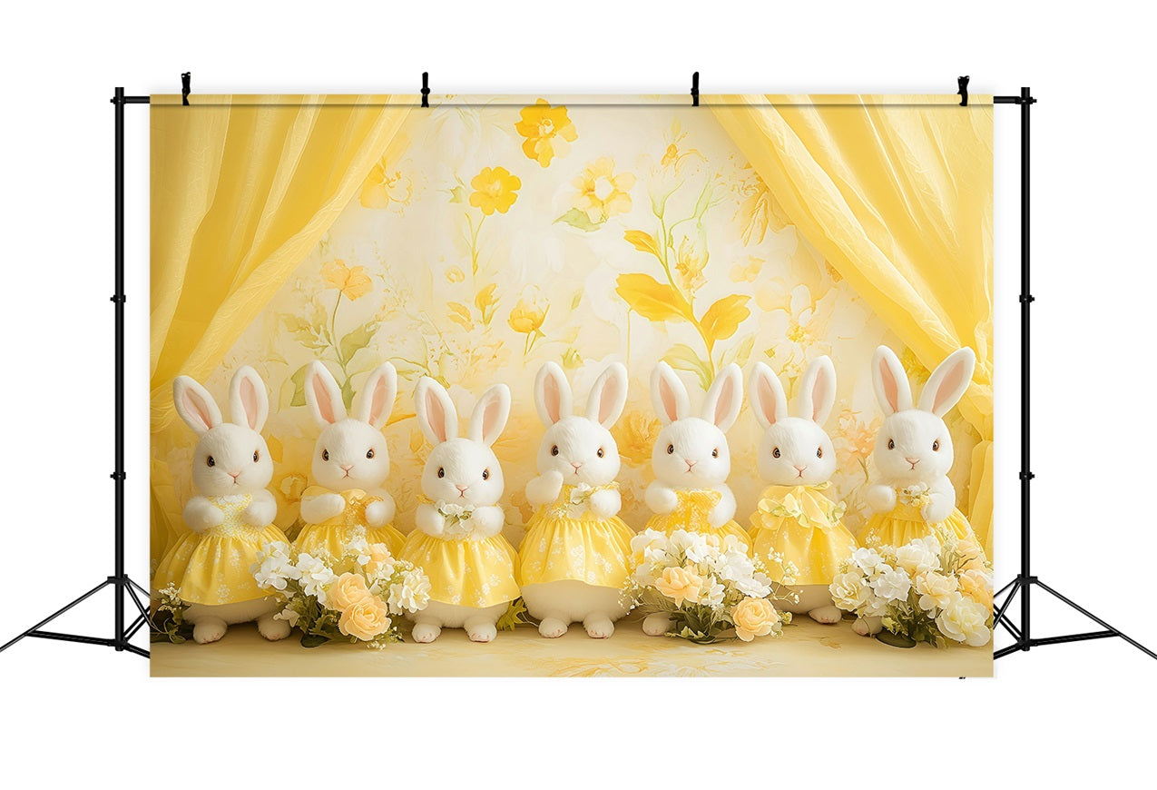 Ostern Bunny Backdrop Floral Radiance Gelb Backdrop BRP1-276