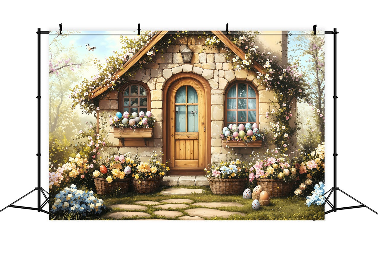 Ostern Backdrops Fotografie Landhaus Eier Display Backdrop BRP1-283