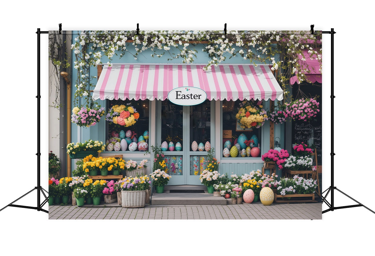 Ostern Backdrops Fotografie Floral Egg Shop Szene Backdrop BRP1-286