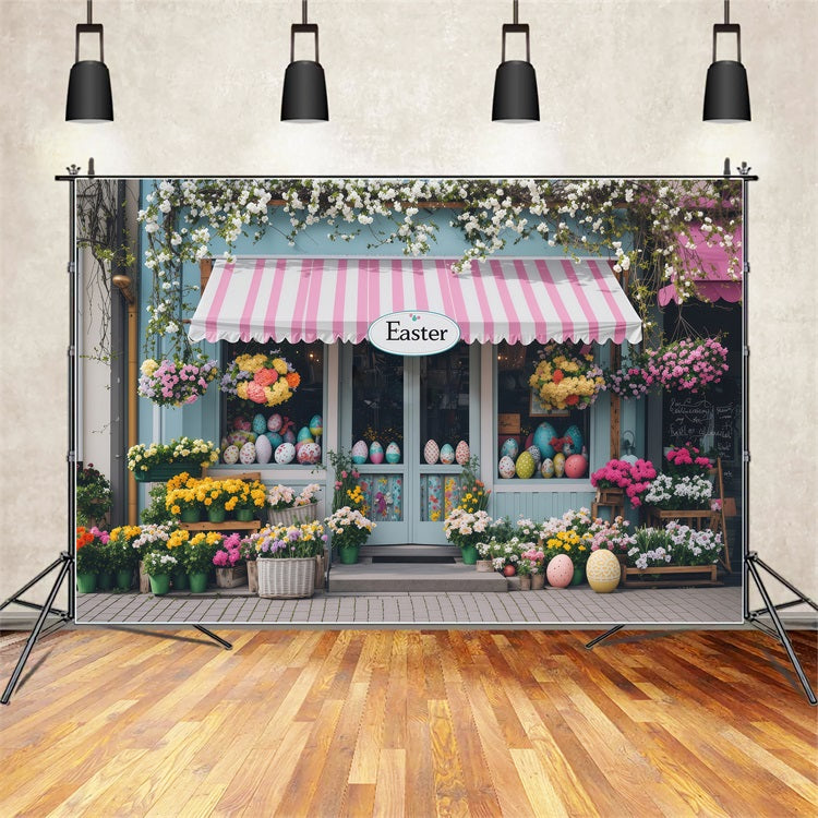 Ostern Backdrops Fotografie Floral Egg Shop Szene Backdrop BRP1-286