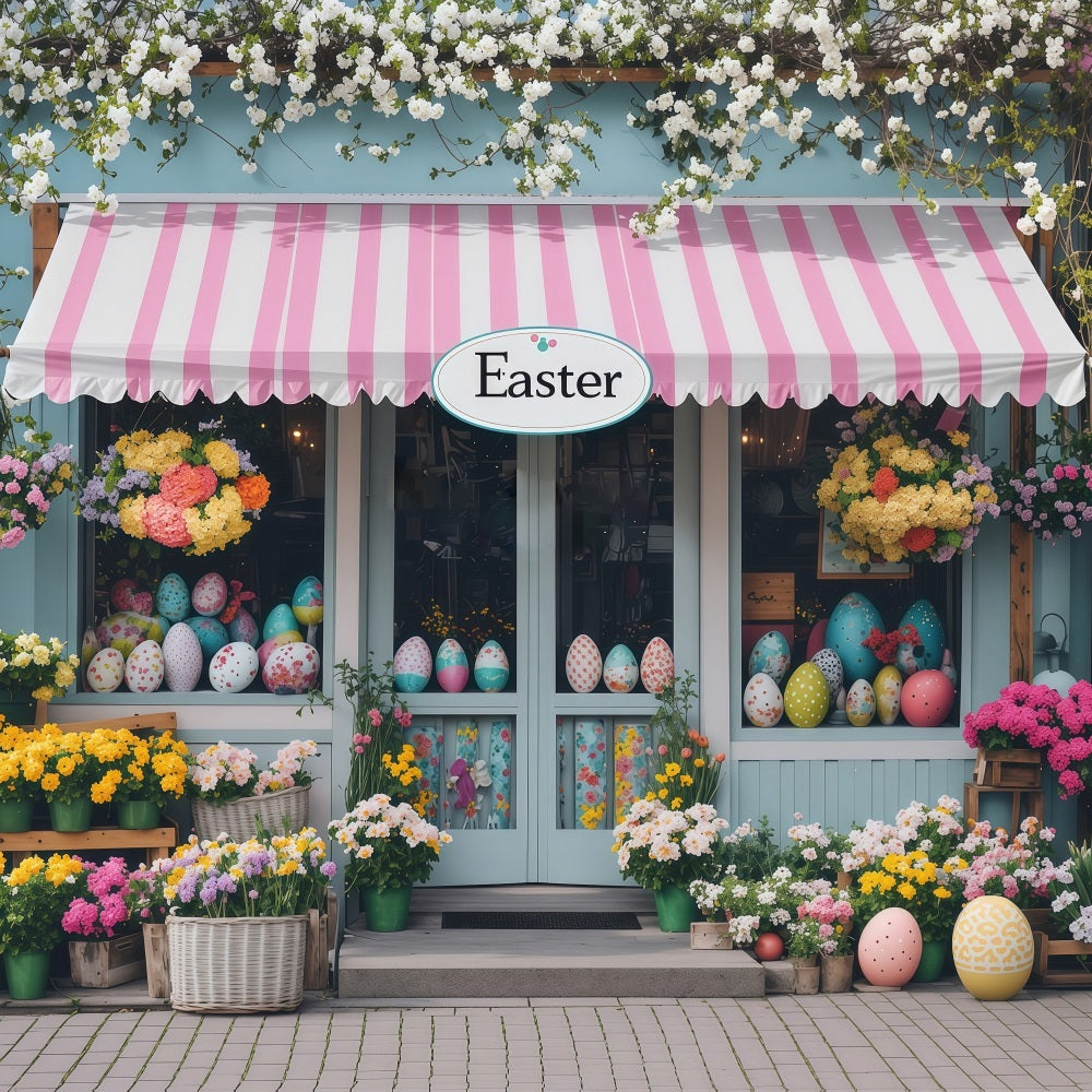 Ostern Backdrops Fotografie Floral Egg Shop Szene Backdrop BRP1-286