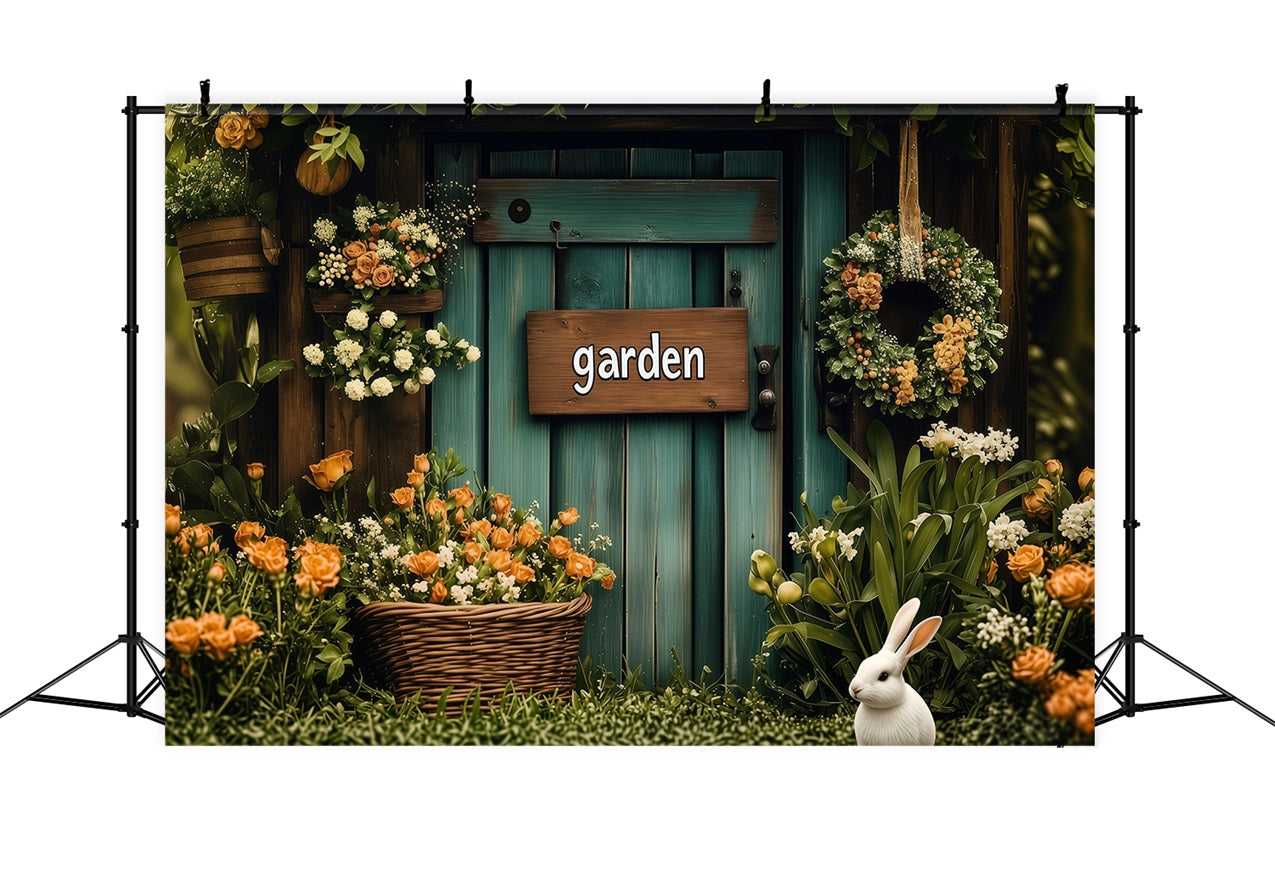 Ostern Backdrop Landhausstil Garten Szene Hase Backdrop BRP1-296