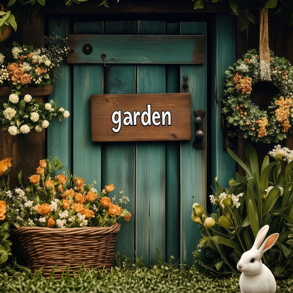 Ostern Backdrop Landhausstil Garten Szene Hase Backdrop BRP1-296