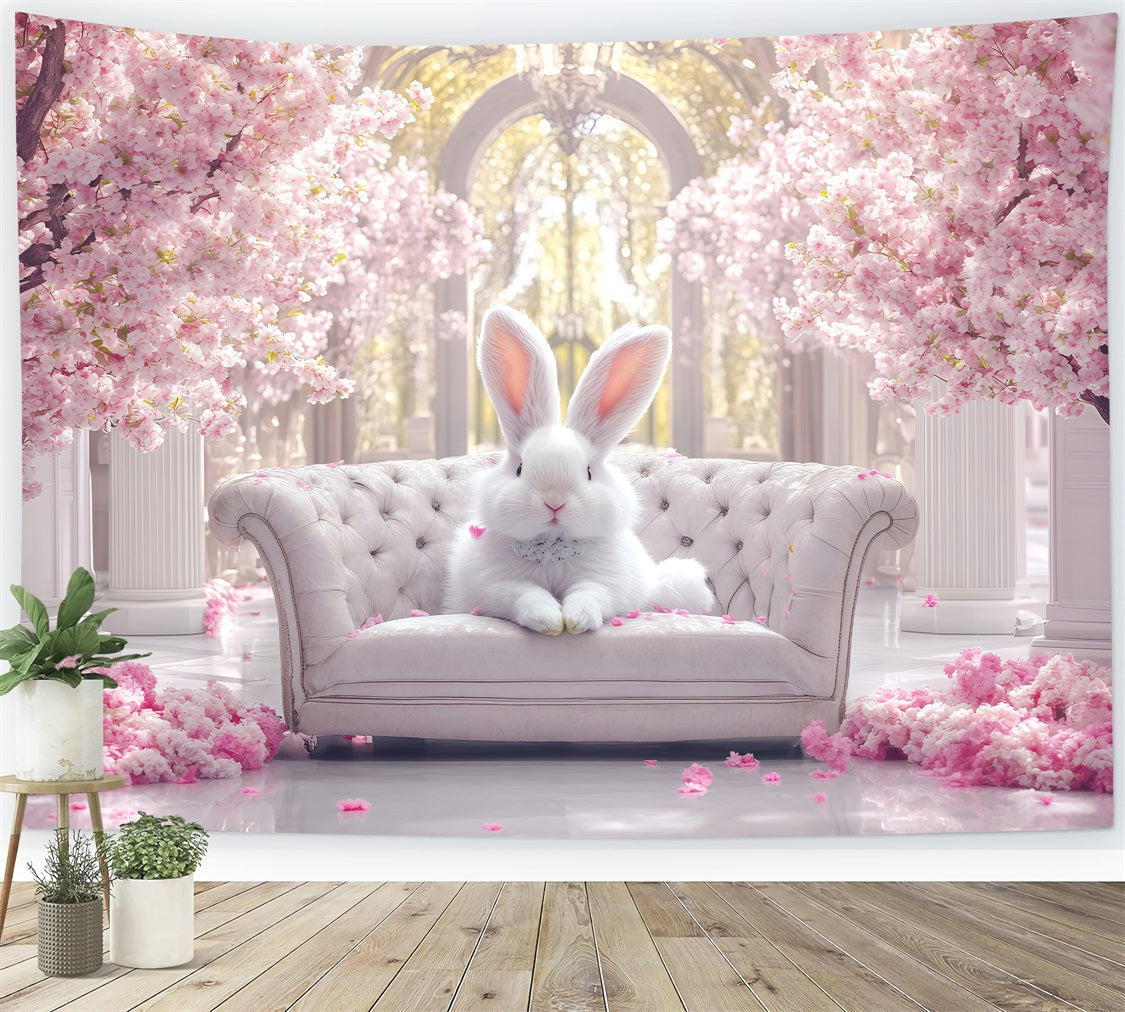 Ostern Backdrops Fotografie Hase Kirschblüten Palast Backdrop BRP1-297