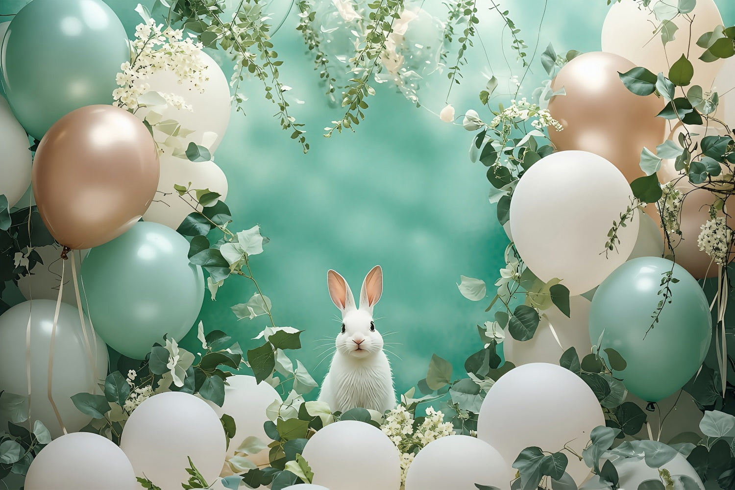 Ostern Frühling Backdrops Hase Ballon Fotografie Backdrop BRP1-305