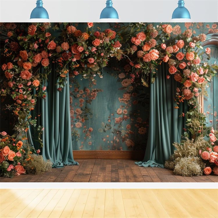 Floral Backdrop Fotografie Elegant Rustikal Rose Dekor Hintergrund BRP1-353