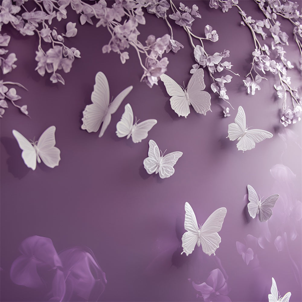 Boudoir Backdrop Zarte Orchidee Schmetterling Hintergrund BRP1-456