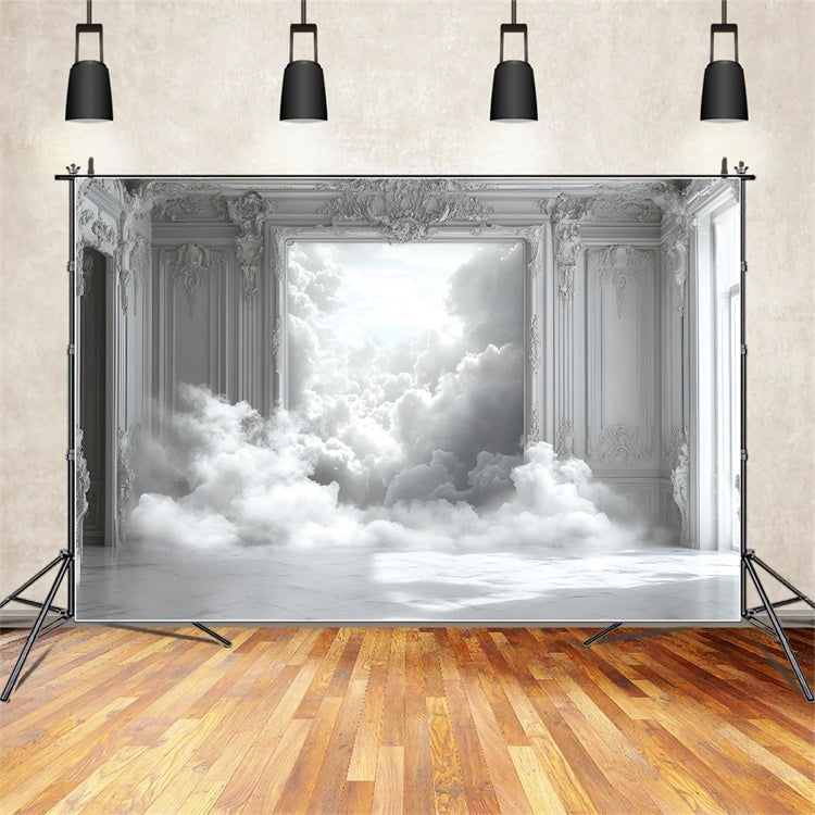 Boudoir Fotografie Backdrops Reinweißer Raum Wolken Backdrop BRP1-459