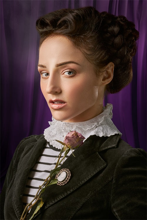 Boudoir Backdrops Luxuriöser Königlich Lila Vorhang Backdrop BRP1-493