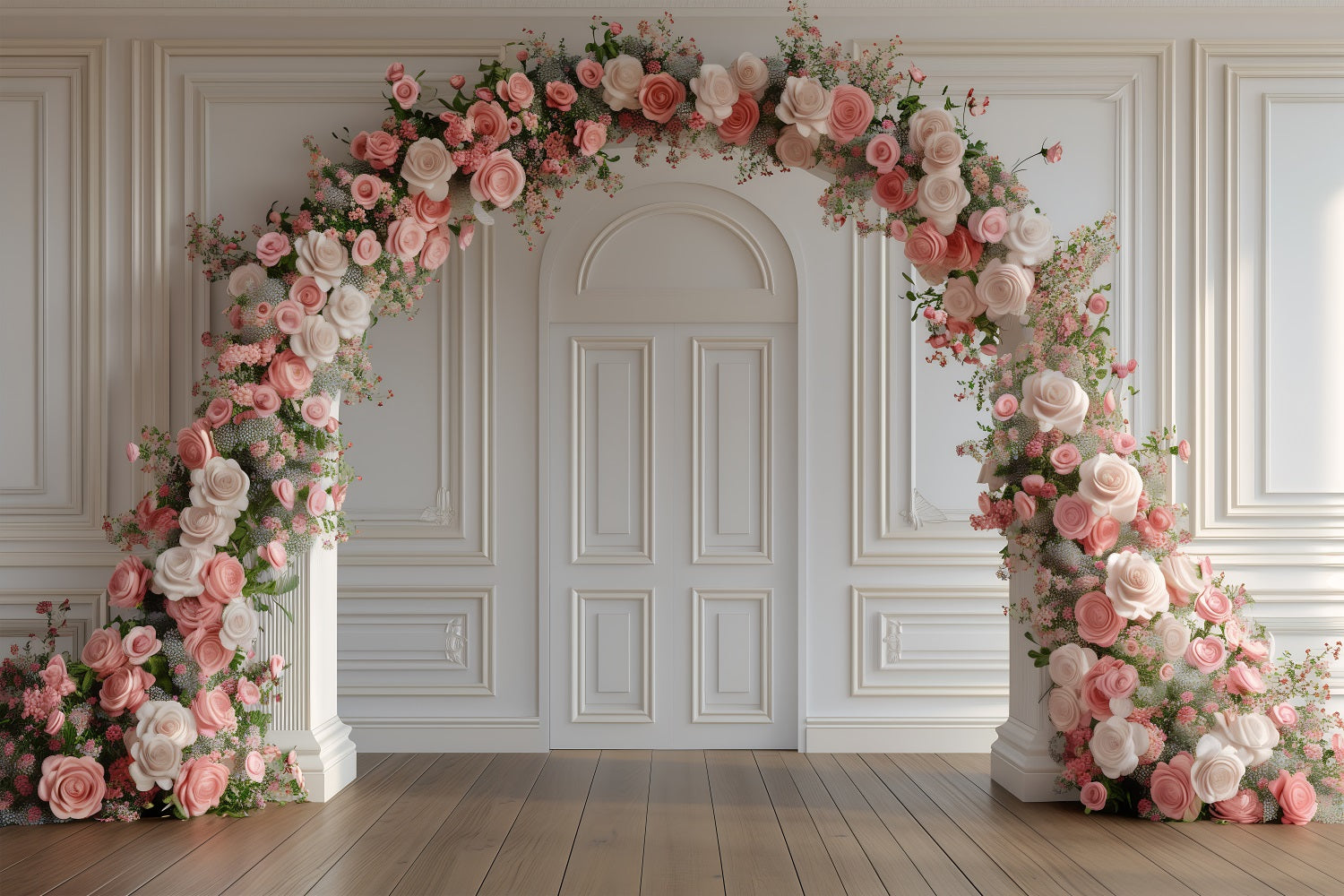 Blume Fotohintergrund Rosa Rose Bogen Eleganz Hintergrund BRP1-499