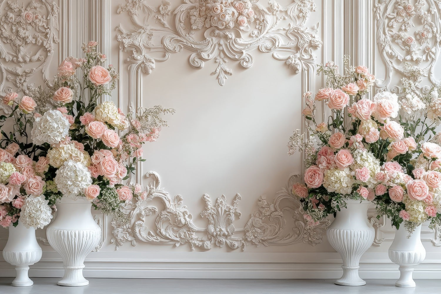 Floral Fotografie Hintergrund Barock Creme Rose Hintergrund BRP1-506
