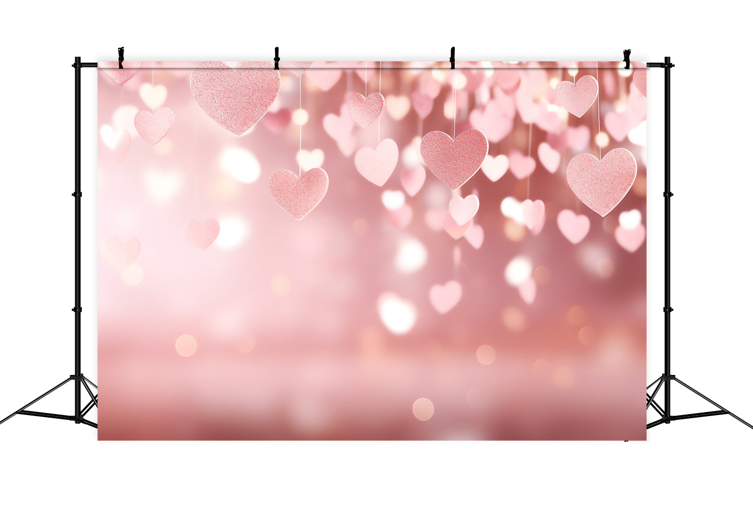 Valentinstag Backdrop Rosa Herz Funkeln Glühen Backdrop BRP1-81