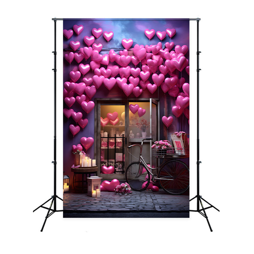 Valentine Backdrop Kerzenlicht Rosa Ballon Dekor Backdrop BRP1-88