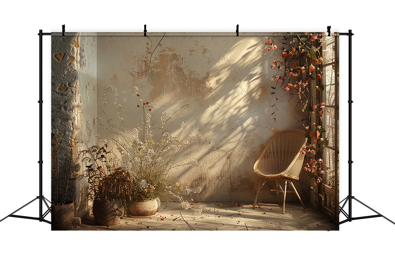 Vintage Warm Botanical Ecke Boho Backdrop BRP10-100