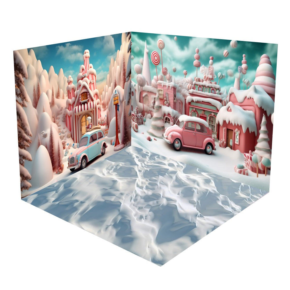 Weihnachten Pfefferkuchenhäuser Candyland Backdrop Room Set BRP10-441