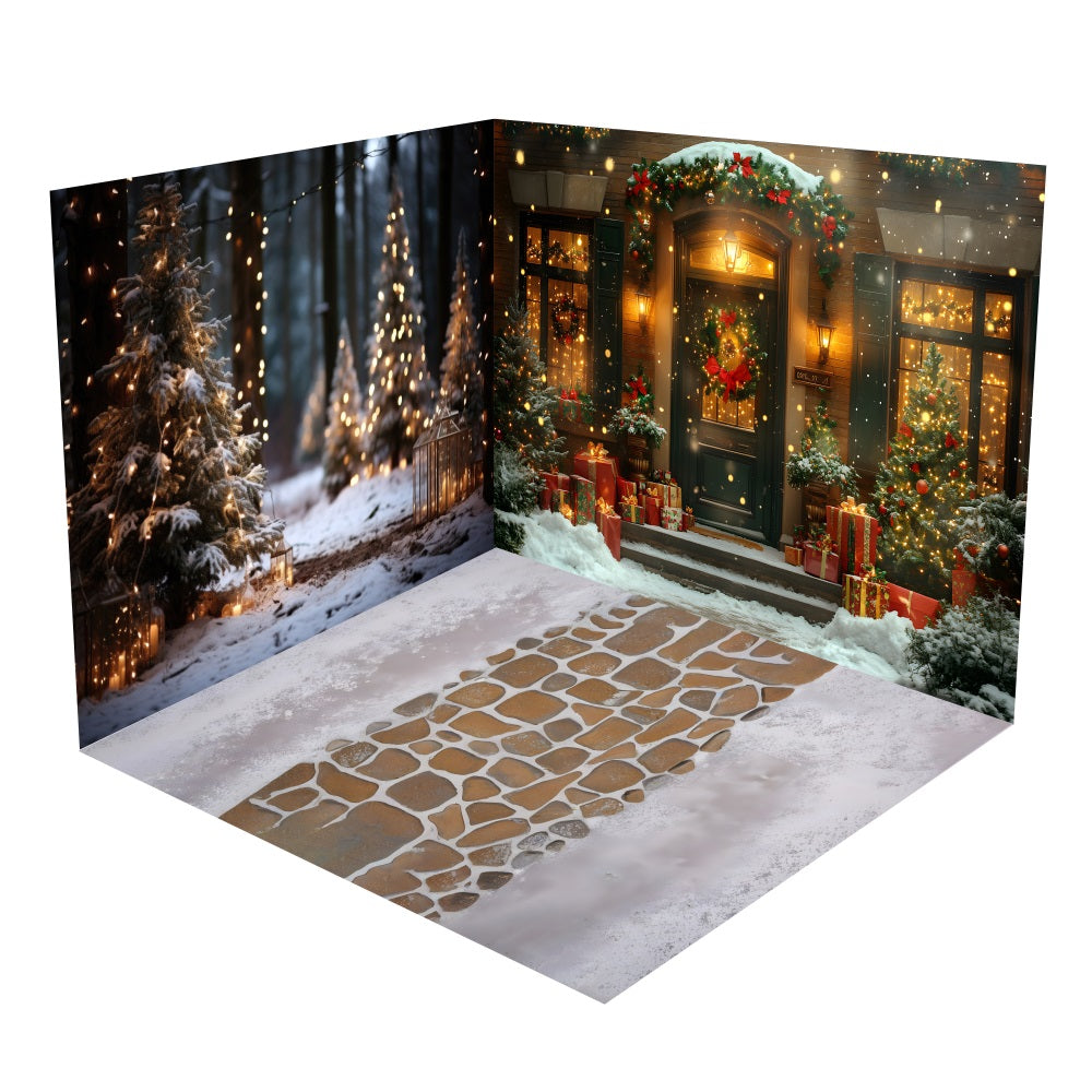 Weihnachtspfad Warme Türschwelle Backdrop Room Set BRP10-446