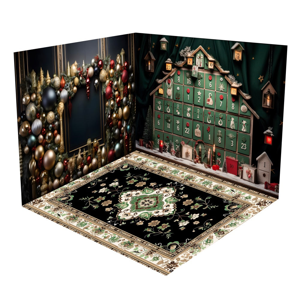 Weihnachten Advent Ornaments Decor Backdrop Room Set BRP10-447