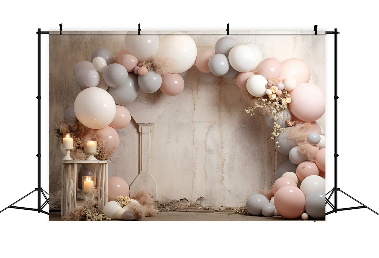 Boho Ballon Hintergrund Vintage Wandkerzen Hintergrund BRP10-592