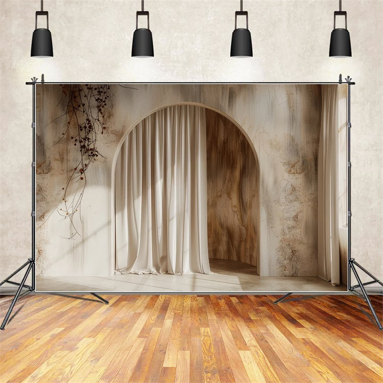 Boho Hintergrund Ideen Arch Draped Curtain Hintergrund BRP10-604