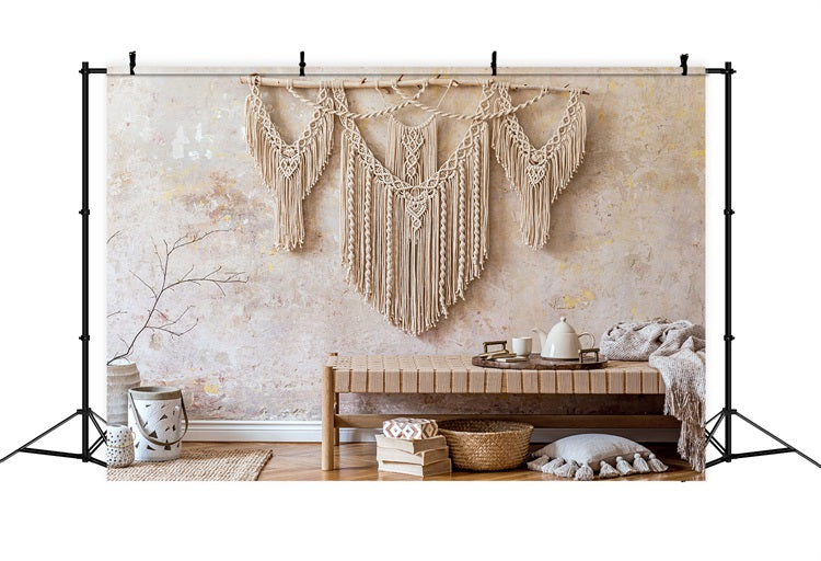 Bohemian Hintergrund Wandbehang Makramee Dekor Hintergrund BRP10-608