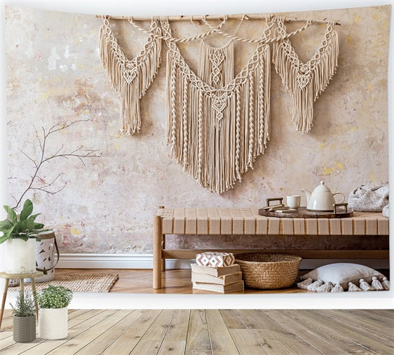 Bohemian Hintergrund Wandbehang Makramee Dekor Hintergrund BRP10-608