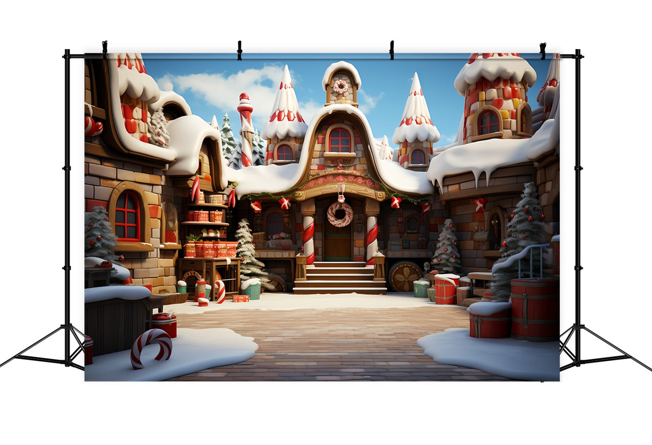 Weihnachtend Ideen Santa's Workshop Sweet Treat Factory Hintergrund BRP11-102