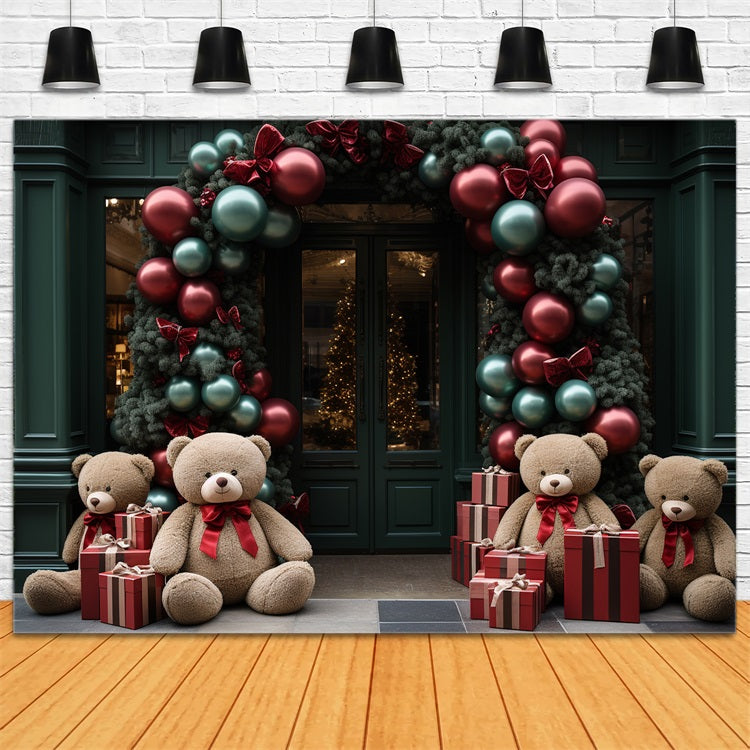 Weihnachten Hintergrund Santa's Werkstatt Jolly Bears Presents Hintergrund BRP11-103