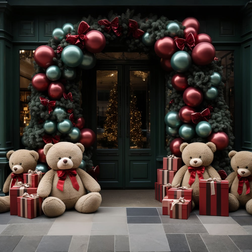 Weihnachten Hintergrund Santa's Werkstatt Jolly Bears Presents Hintergrund BRP11-103