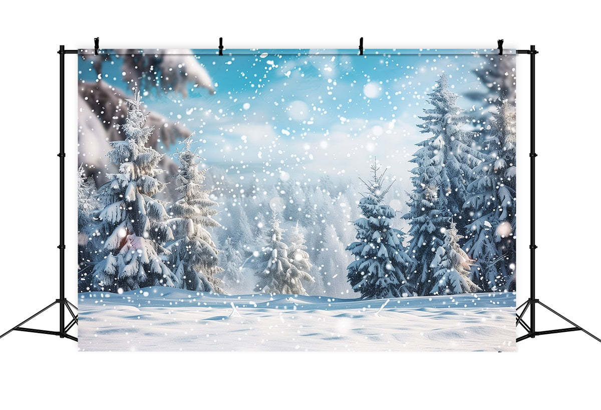 Winterszene Hintergrund Landschaft fallende Schneeflocken Hintergrund BRP11-11