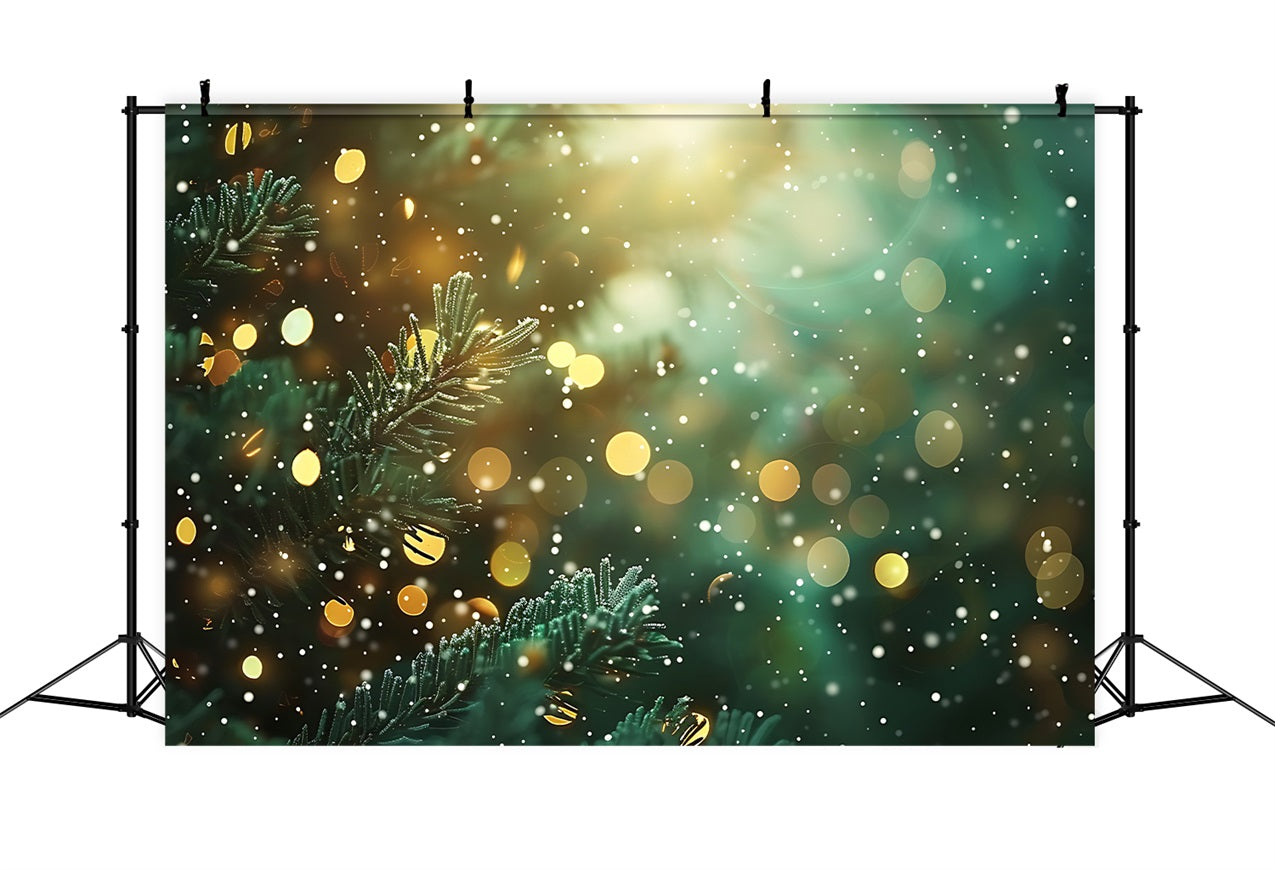 Weihnachten Fotohintergründe Grün Gold Bokeh Shine Hintergrund BRP11-140