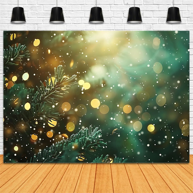 Weihnachten Fotohintergründe Grün Gold Bokeh Shine Hintergrund BRP11-140