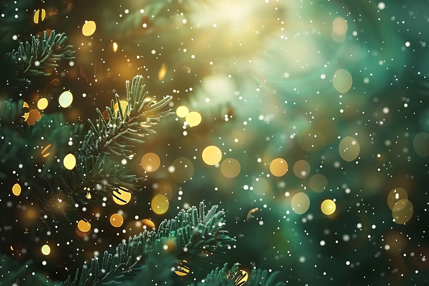 Weihnachten Fotohintergründe Grün Gold Bokeh Shine Hintergrund BRP11-140