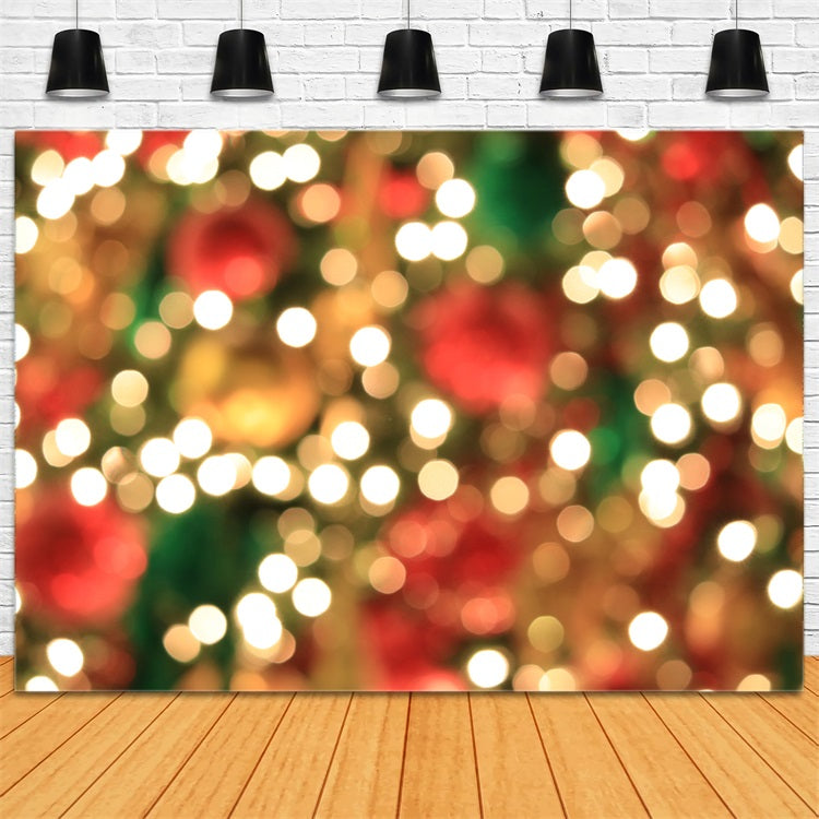 Weihnachten Fotografie Backdrop Grün Gold Bokeh Akzente Backdrop BRP11-144