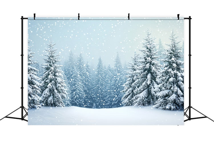 Winter Hintergrund Scenes Lush Snowy Pines Hintergrund BRP11-16