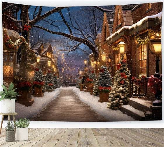 Vintage Weihnachten Backdrop Eve Laterne beleuchtet Backdrop BRP11-170