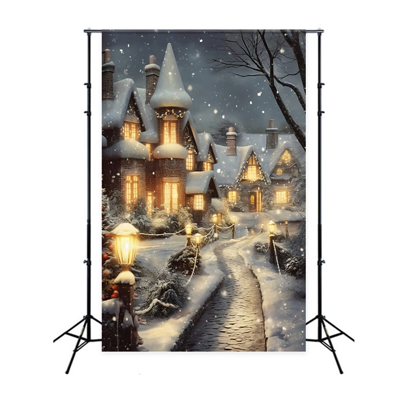 Weihnachtsdorf Backdrop Charming Pathway Backdrop BRP11-173