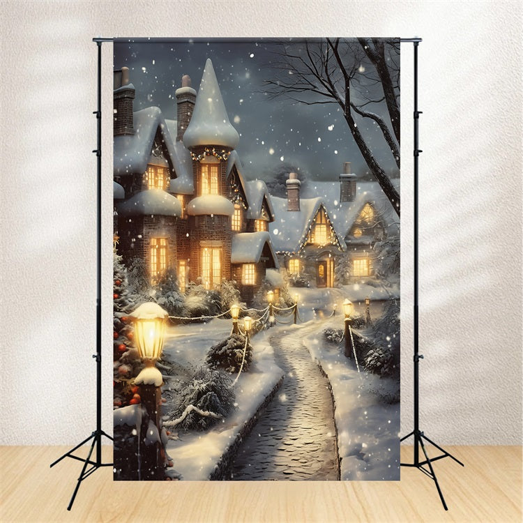 Weihnachtsdorf Backdrop Charming Pathway Backdrop BRP11-173