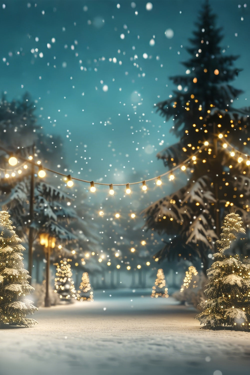 Weihnachten Backdrops Enchanted Forest Lights Backdrop BRP11-175