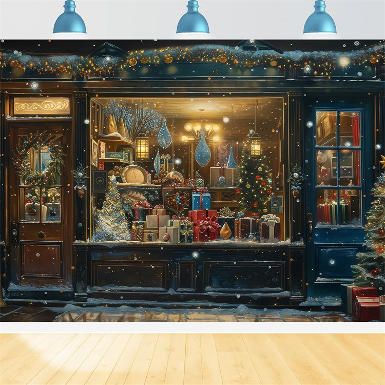 Weihnachten Fenster Backdrop Glow Shop Fenster Backdrop BRP11-178