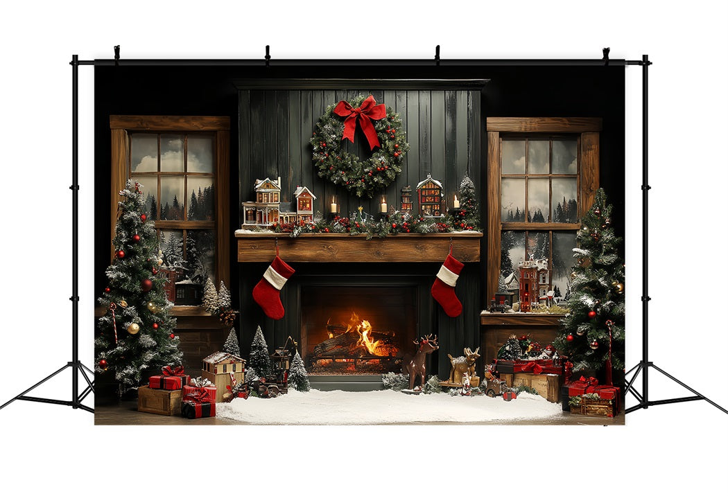 Christmas Fairy Decorations Window Fireplace Backdrop BRP11-183