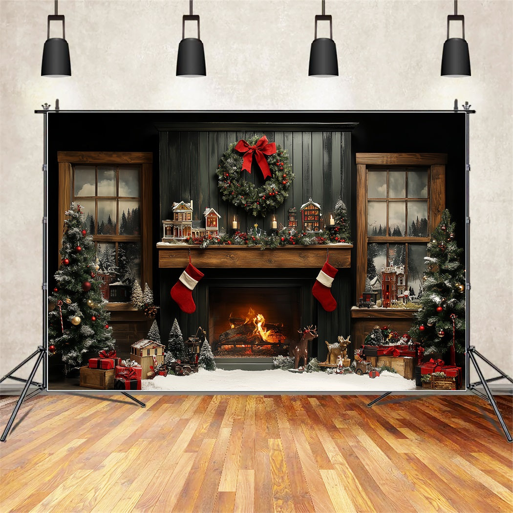 Christmas Fairy Decorations Window Fireplace Backdrop BRP11-183