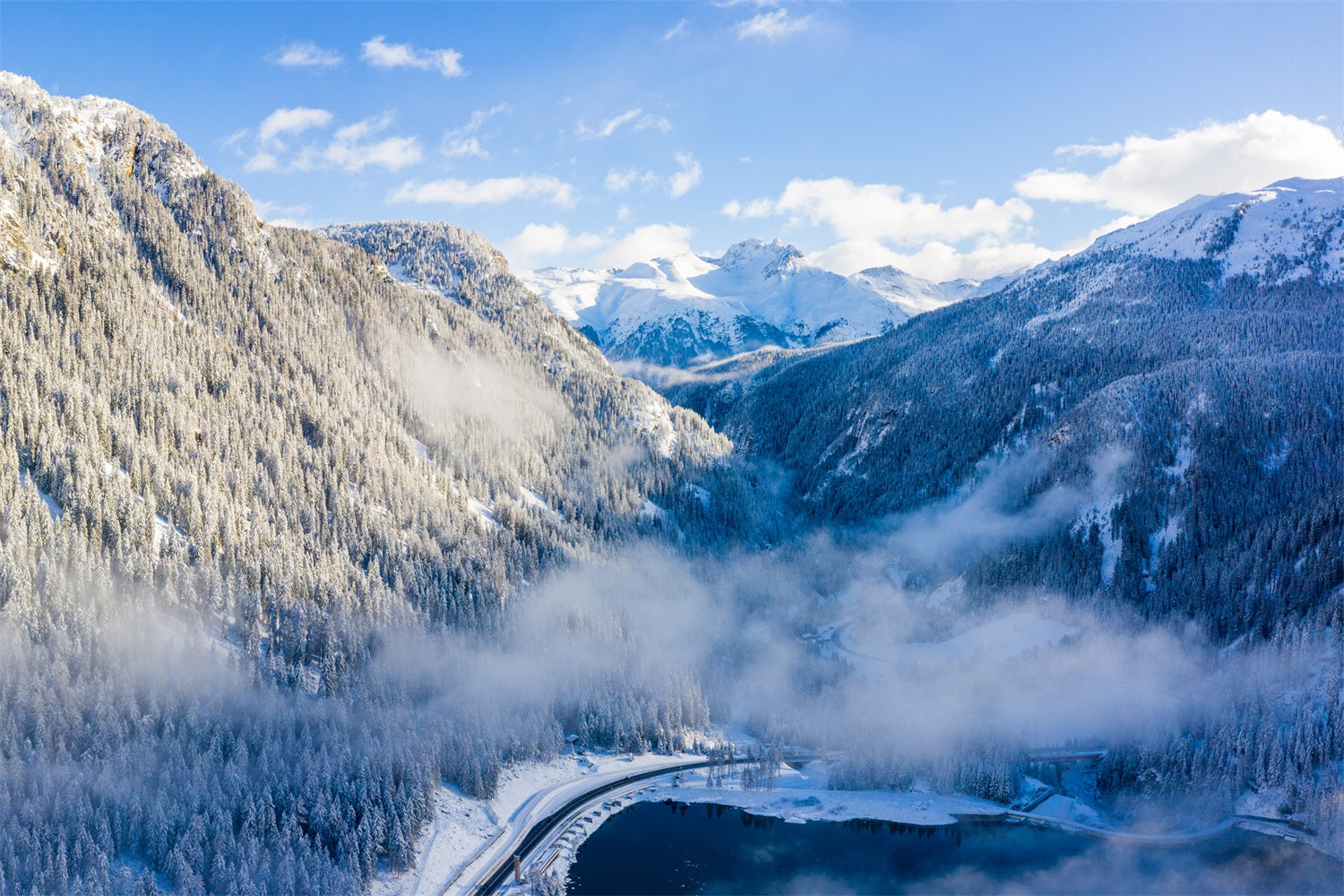 Winter Snow Hintergrund Schnee Luftaufnahme Landschaft Hintergrund BRP11-19