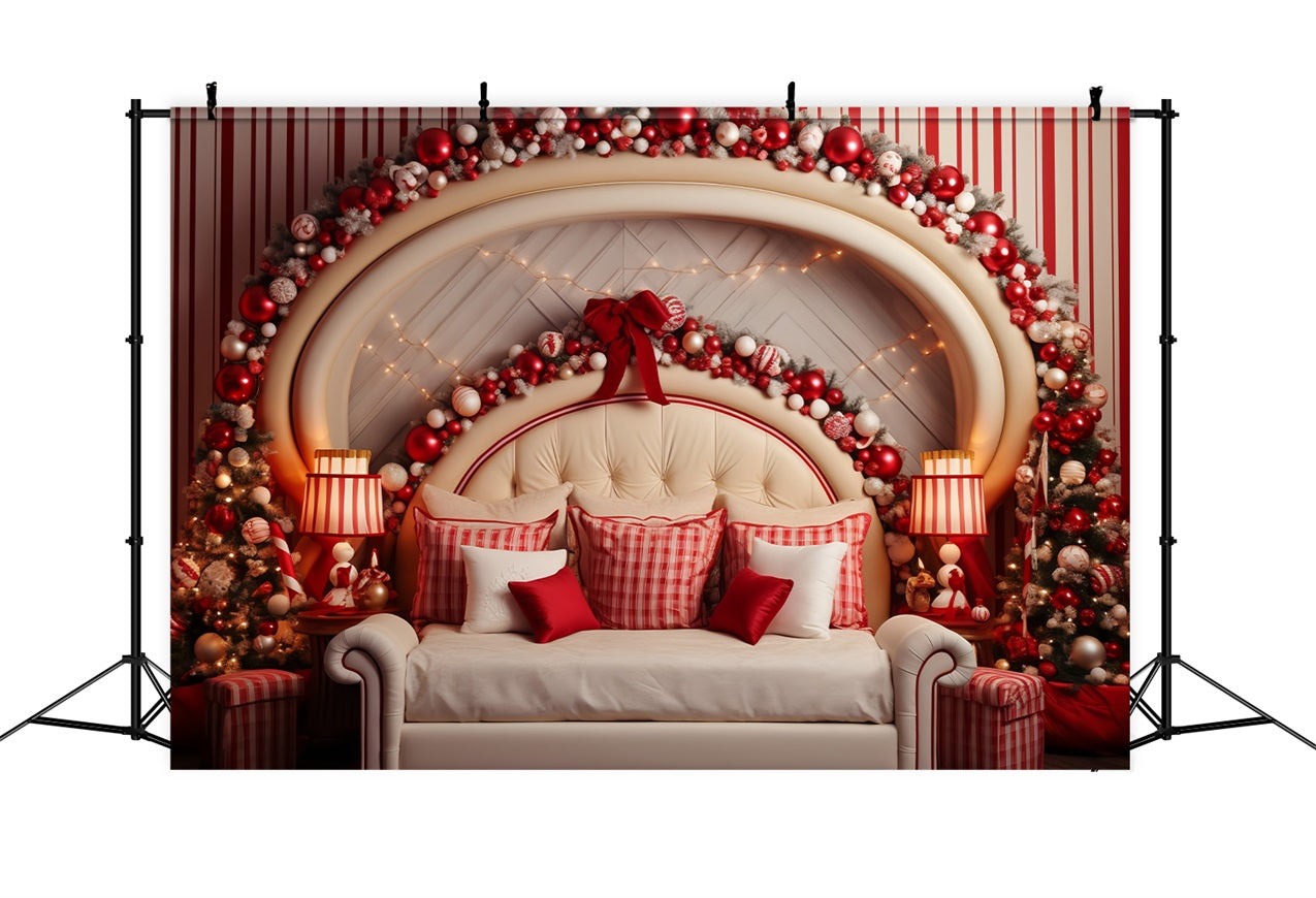 Weihnachten Thematische Hintergrund Schlafzimmer Szene Ornamente Hintergrund BRP11-247