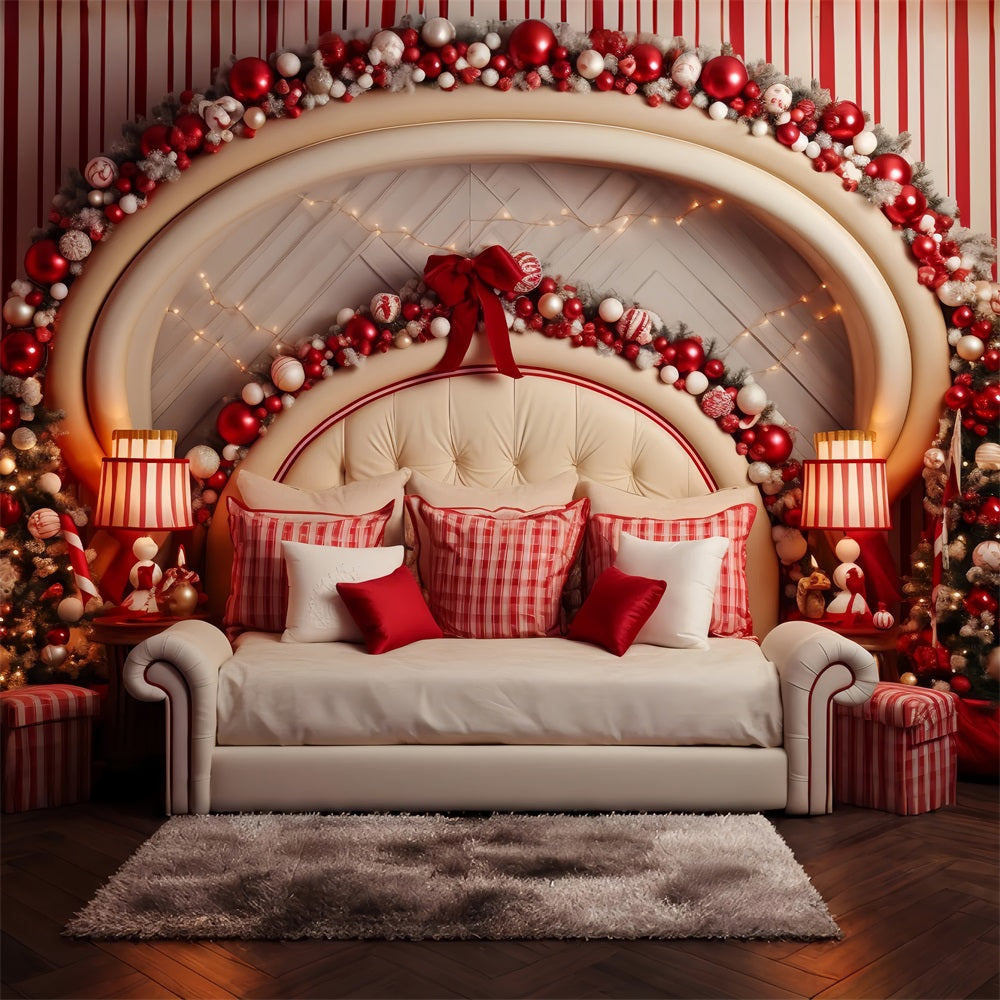 Weihnachten Thematische Hintergrund Schlafzimmer Szene Ornamente Hintergrund BRP11-247